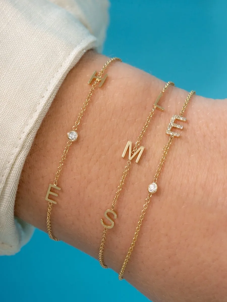 The Initial Bracelet 14K - 2 Letters