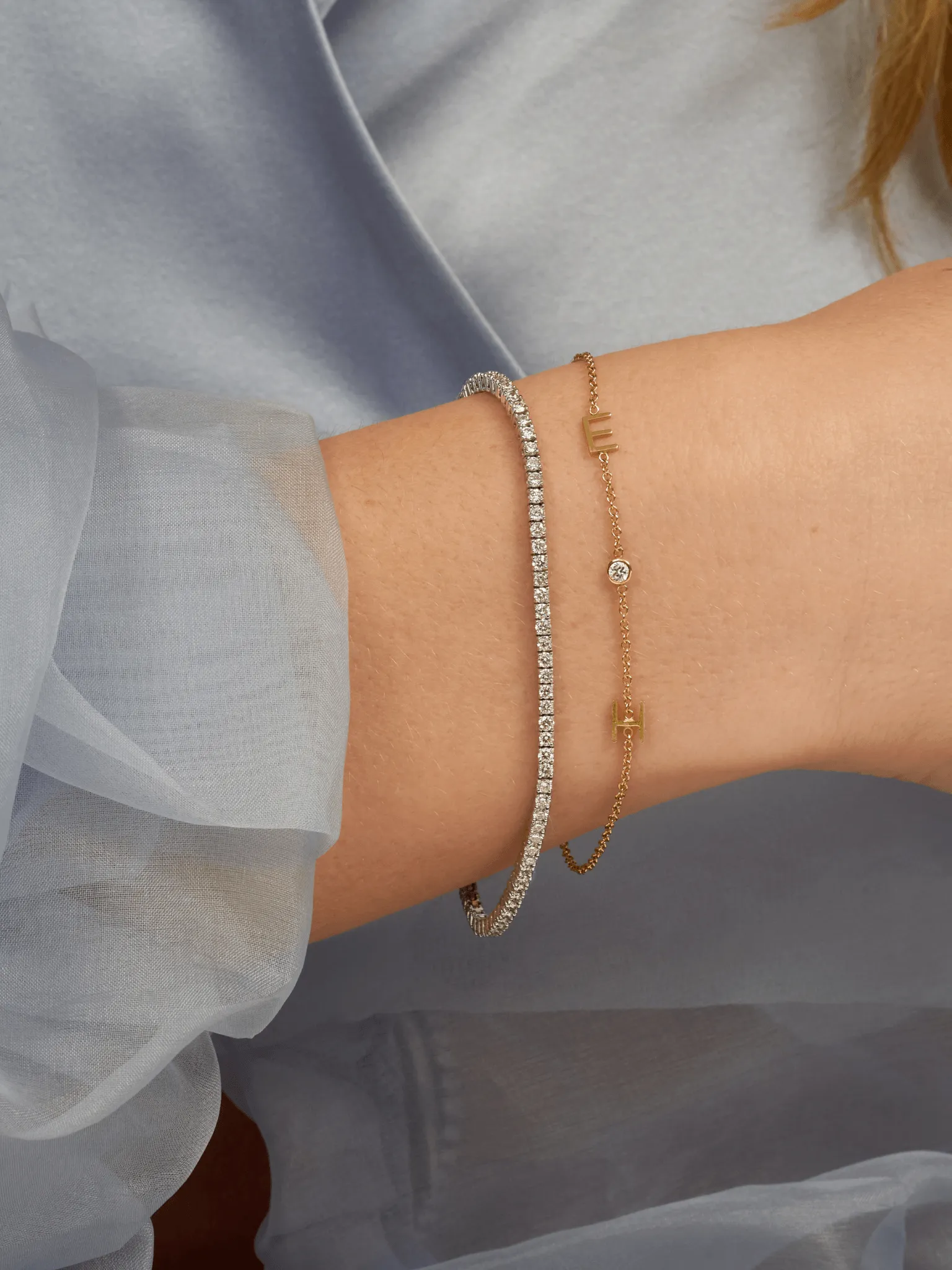 The Initial Bracelet 14K - 2 Letters