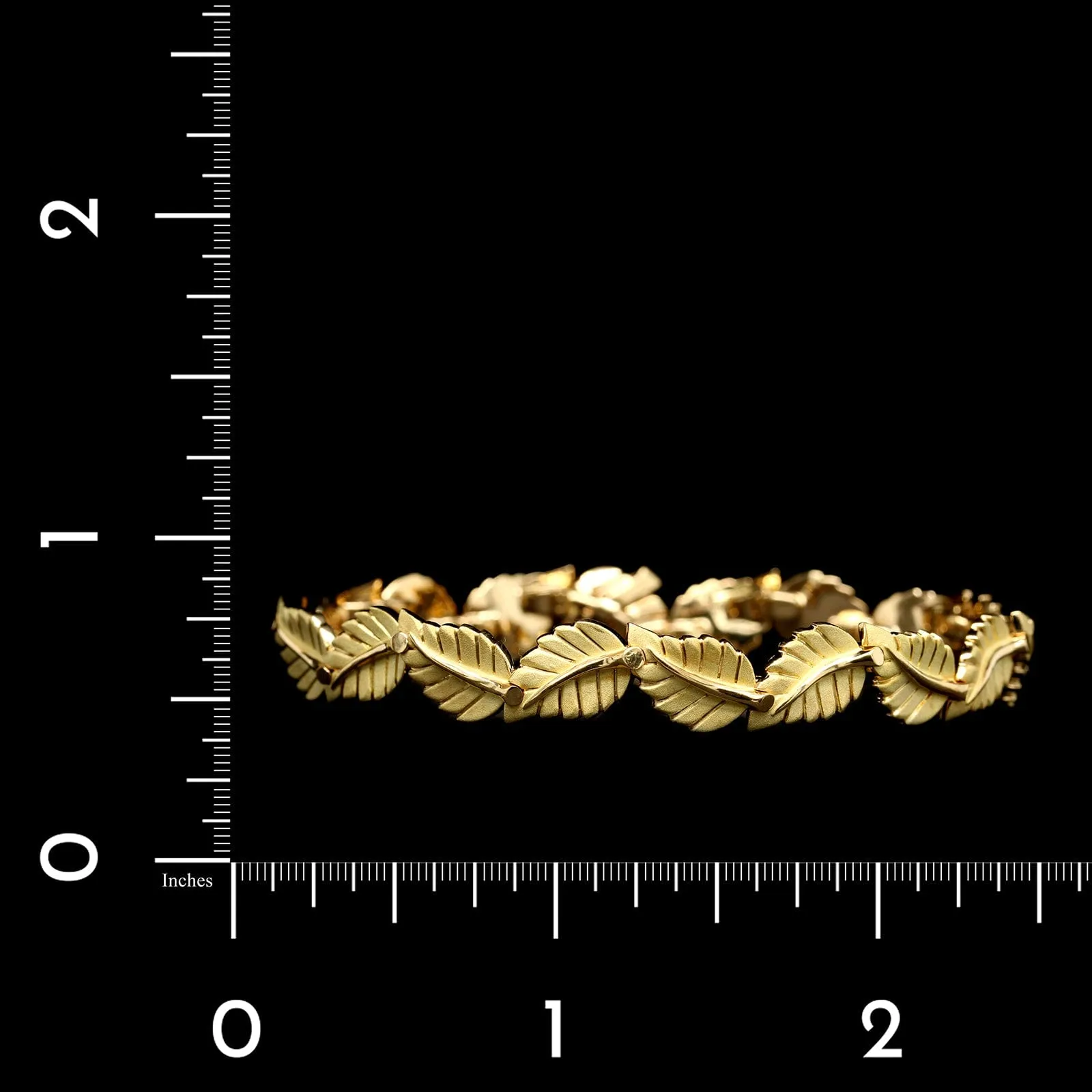 Tiffany & Co. 18K Yellow Gold Estate Leaf Motif Bracelet