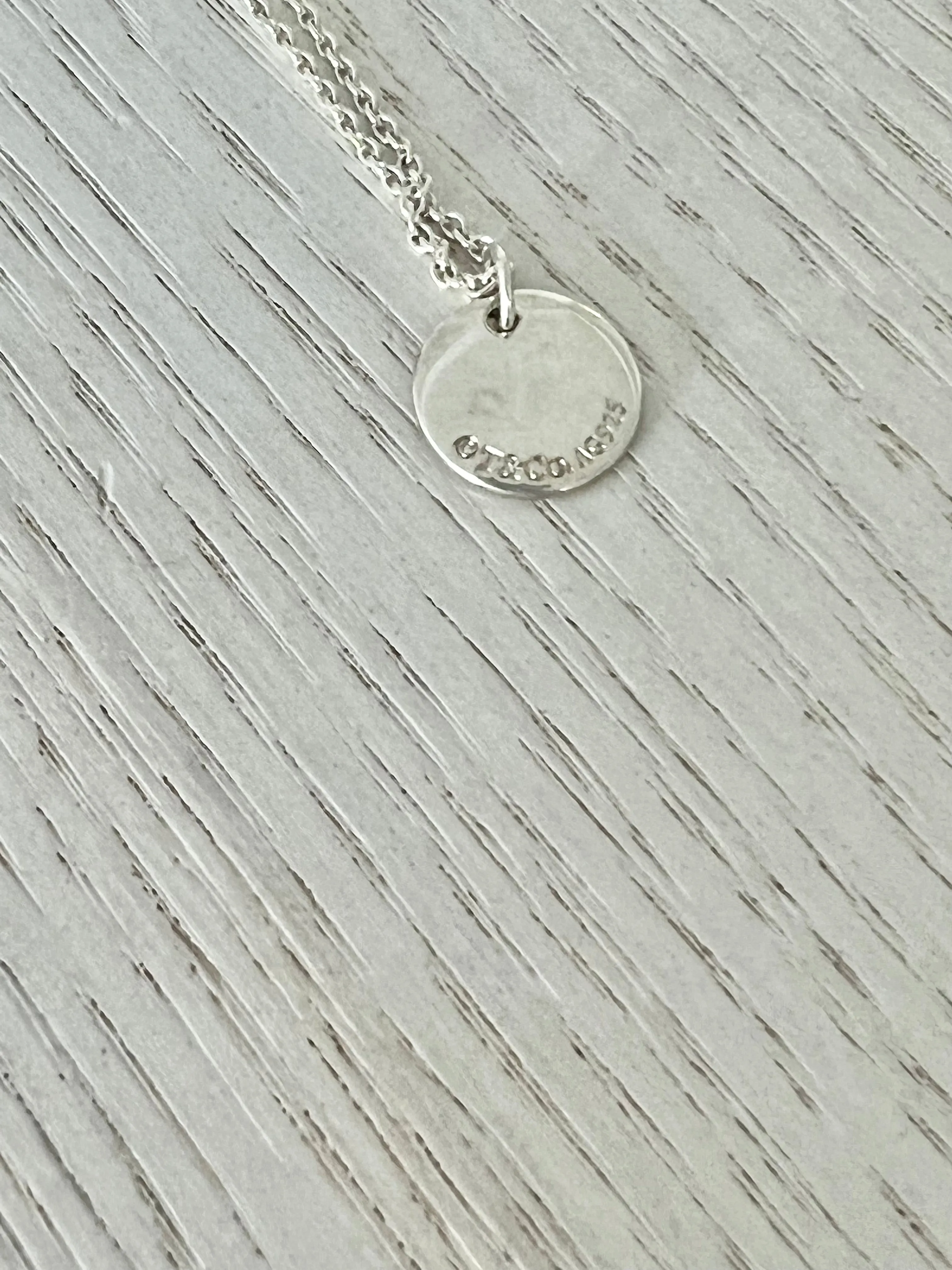 Tiffany & Co. Alphabet Notes S Disk Necklace