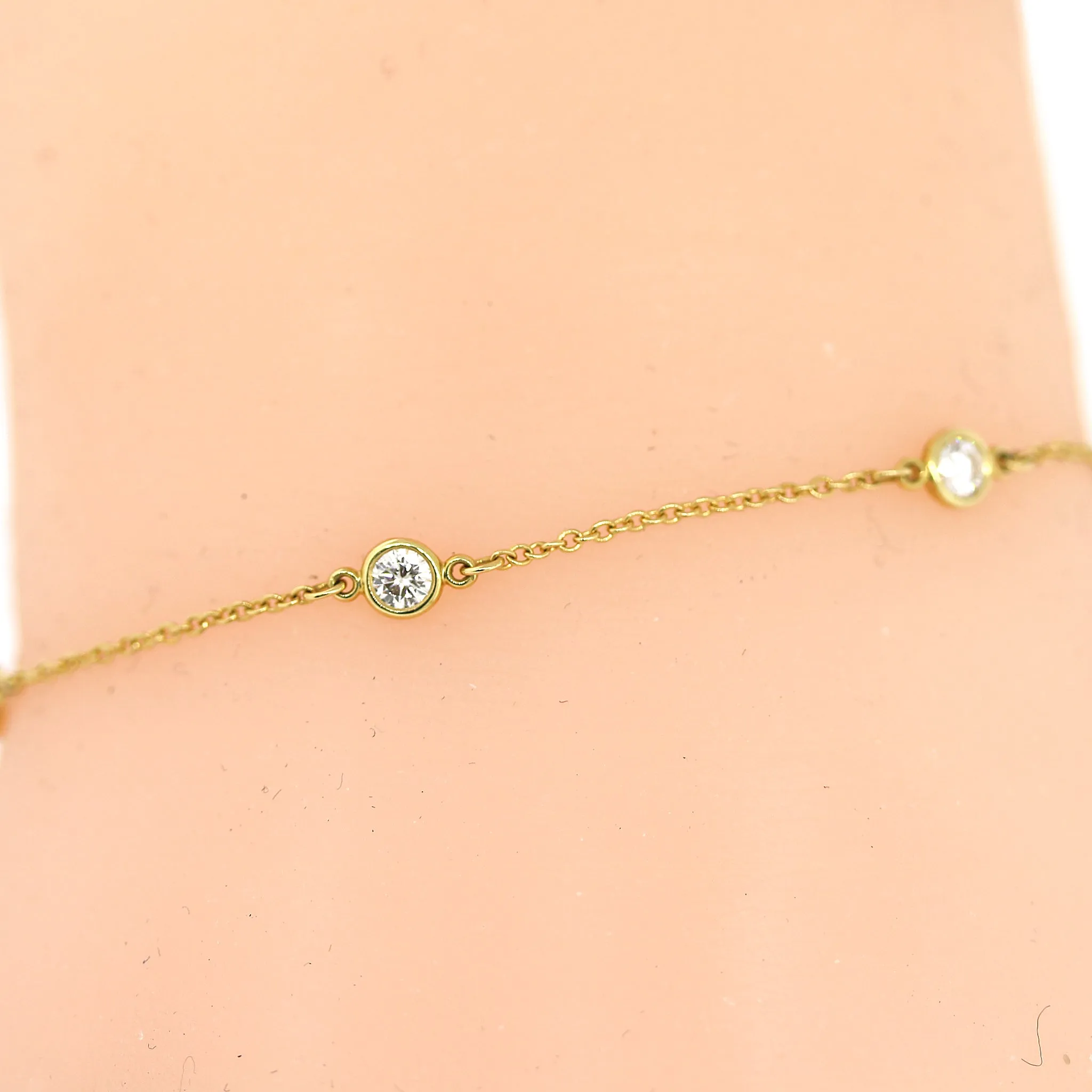 Tiffany and Co. Elsa Peretti Diamond by the Yard 18k Yellow Gold Bracelet