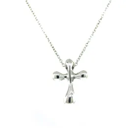 Tiffany and Co. Sterling Silver Elsa Peretti Cross Pendant Necklace