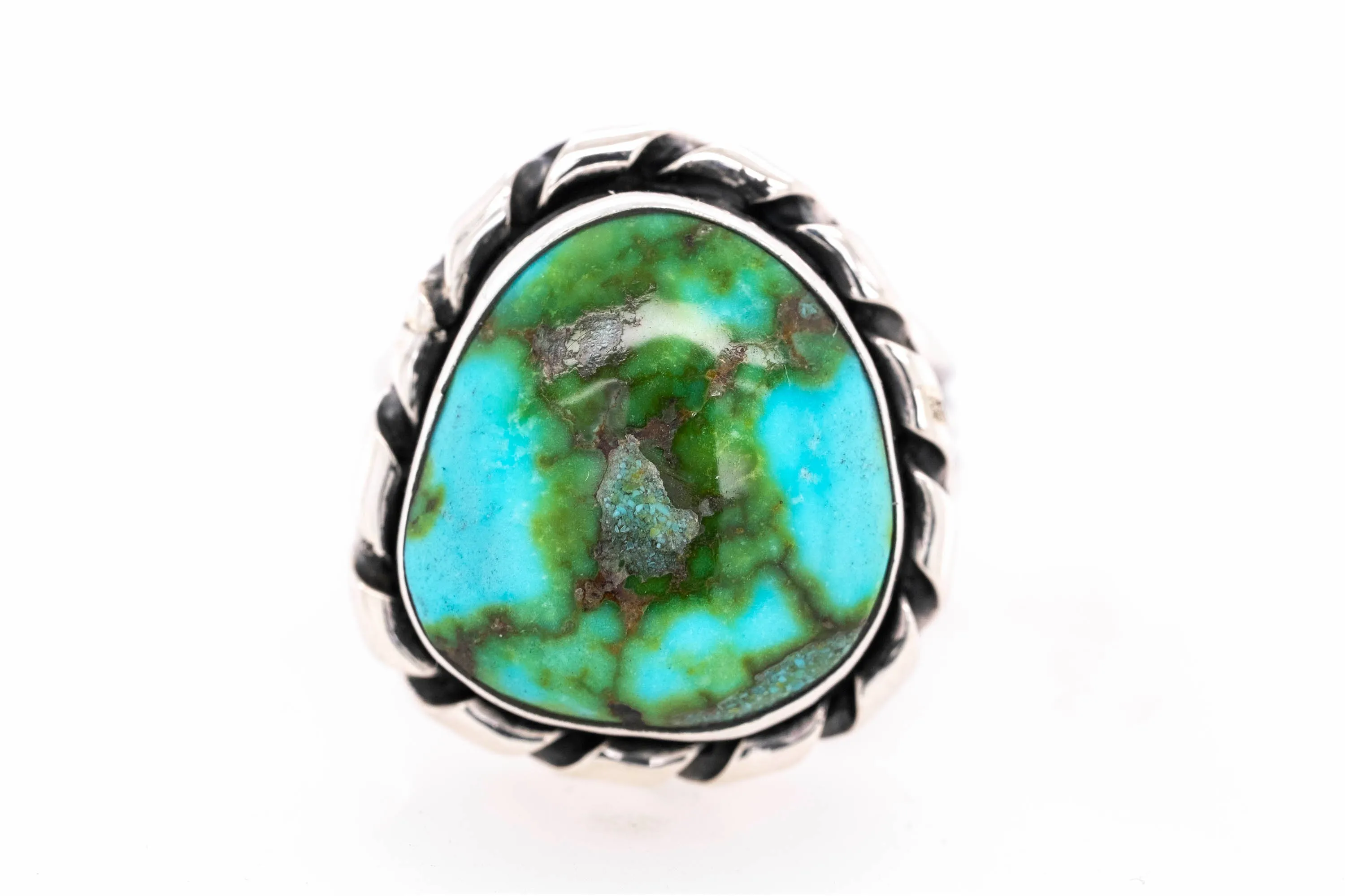 Tri-band Sonoran Gold Turquoise Ring