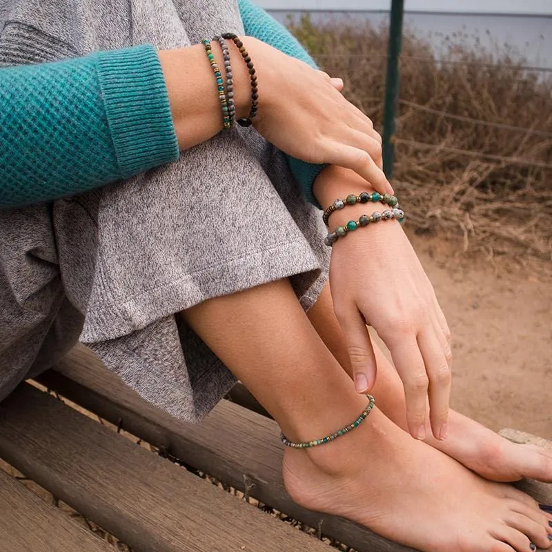 Turquoise Jasper and Apatite Delicate Bracelet