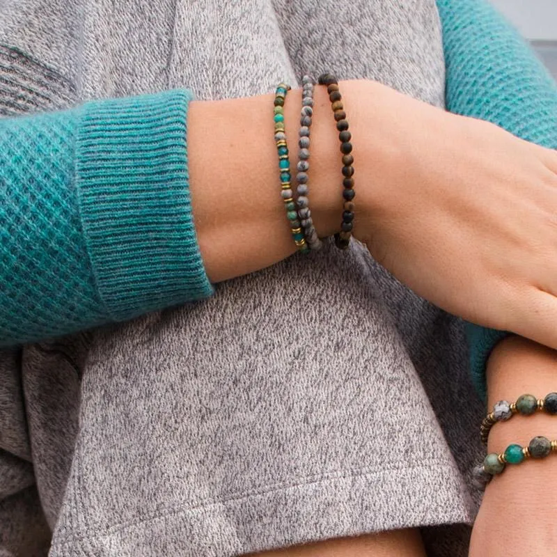 Turquoise Jasper and Apatite Delicate Bracelet