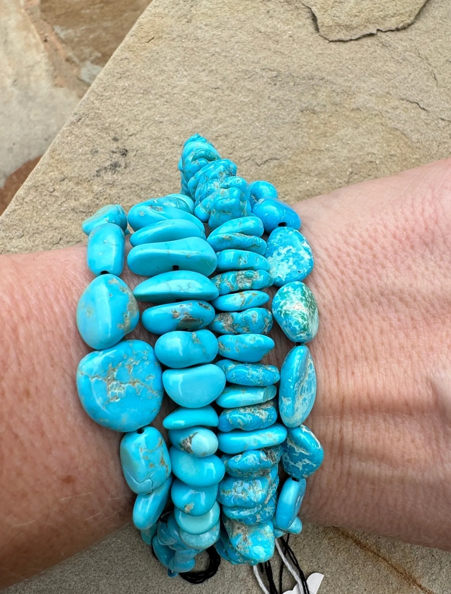 Turquoise Mountain Turquoise (Arizona) various Nugget Bead Strands, One 8 inch strand