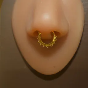 Two Line Septum Clicker Nose Body Piercing Jewelry