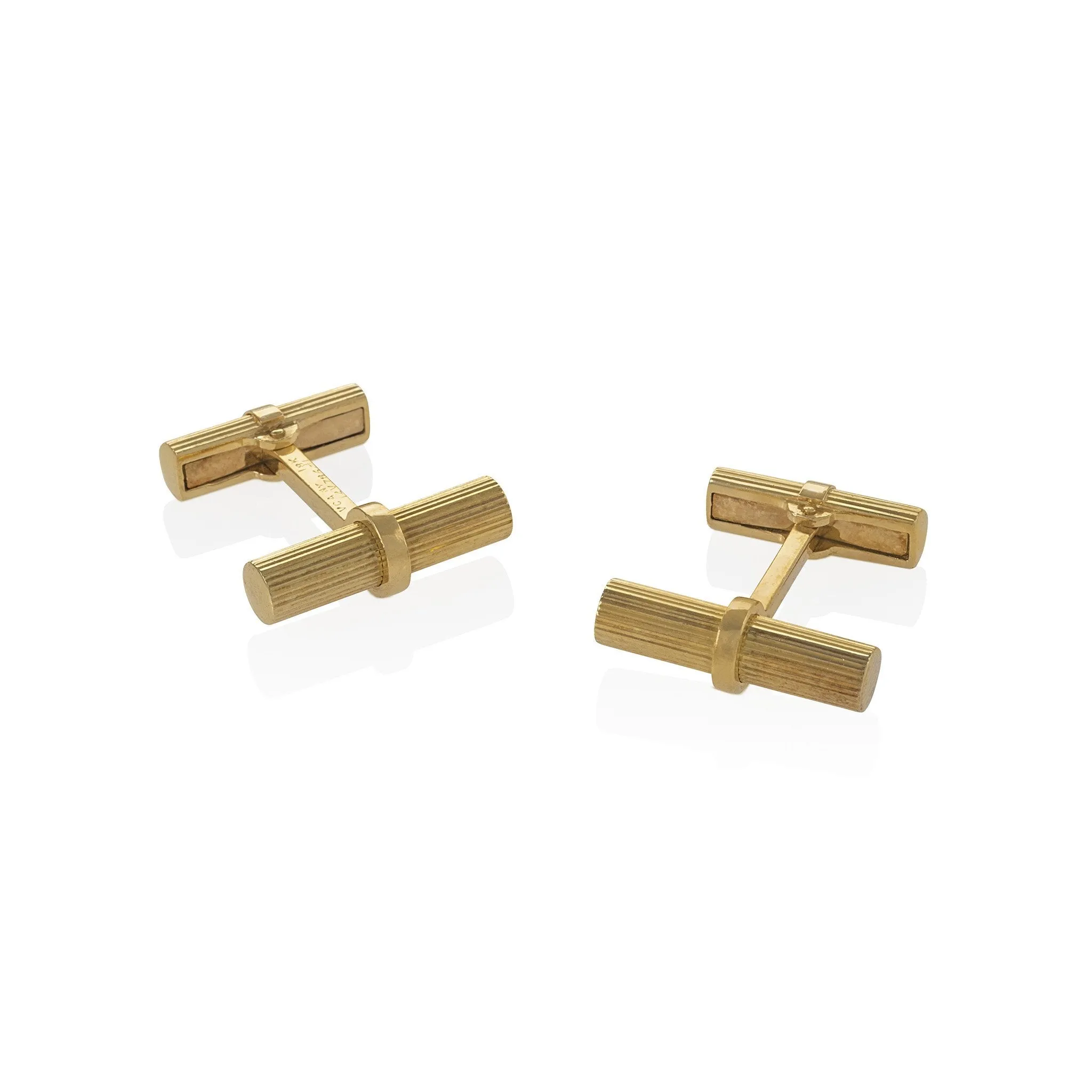 Van Cleef & Arpels Gold Cylinder Cuff Links