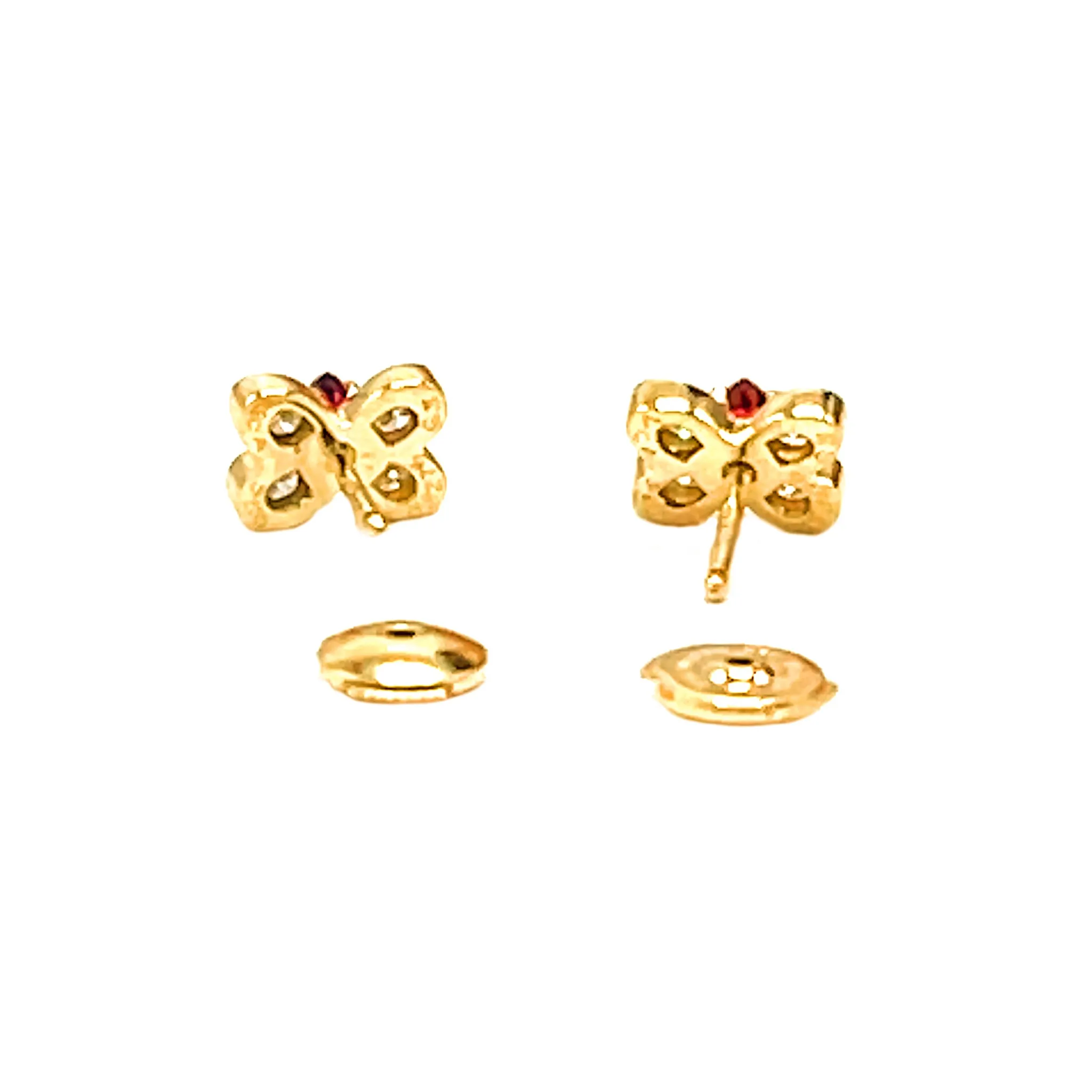 Van Cleef and Arpels Ruby and Diamond Butterfly Earrings