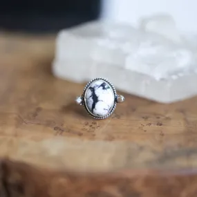 White Buffalo Lasso Ring - White Buffalo Ring - Silversmith Ring - OOAK