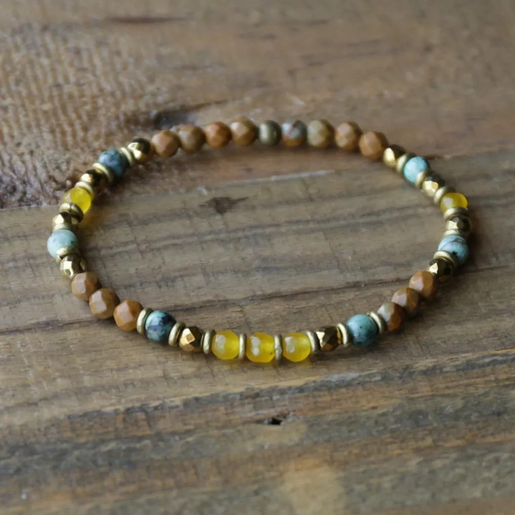 Yellow Jade and Jasper Delicate Bracelet *Final Sale*