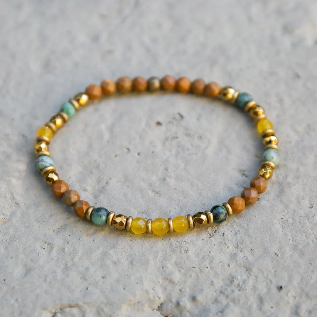 Yellow Jade and Jasper Delicate Bracelet *Final Sale*