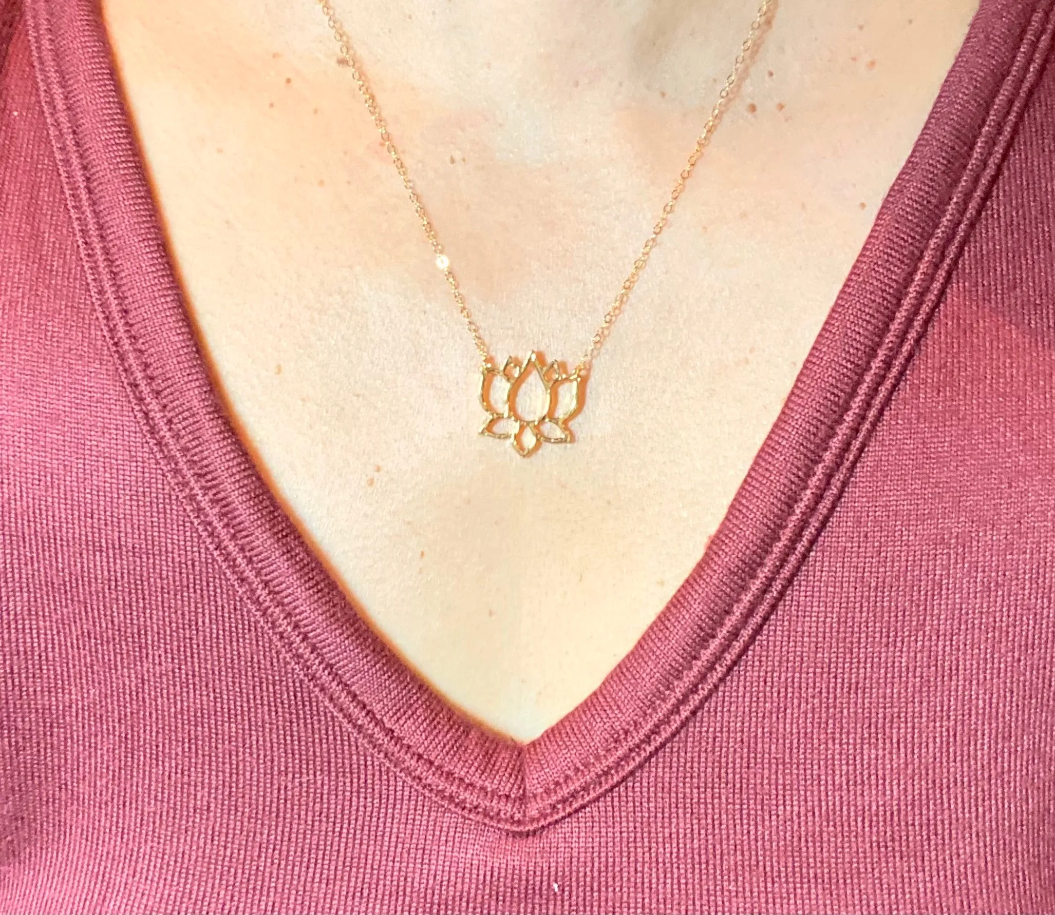 Yoga Jewelry, Yoga Necklace, Lotus Flower Jewelry, Natashaaloha