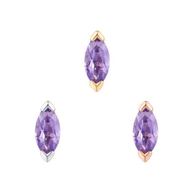 Zuri - Amethyst - Threadless End